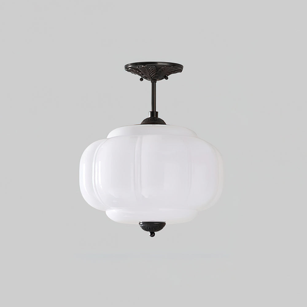 Półwpuszczana lampa sufitowa Eldio ze szkła w kolorze zielonym 21