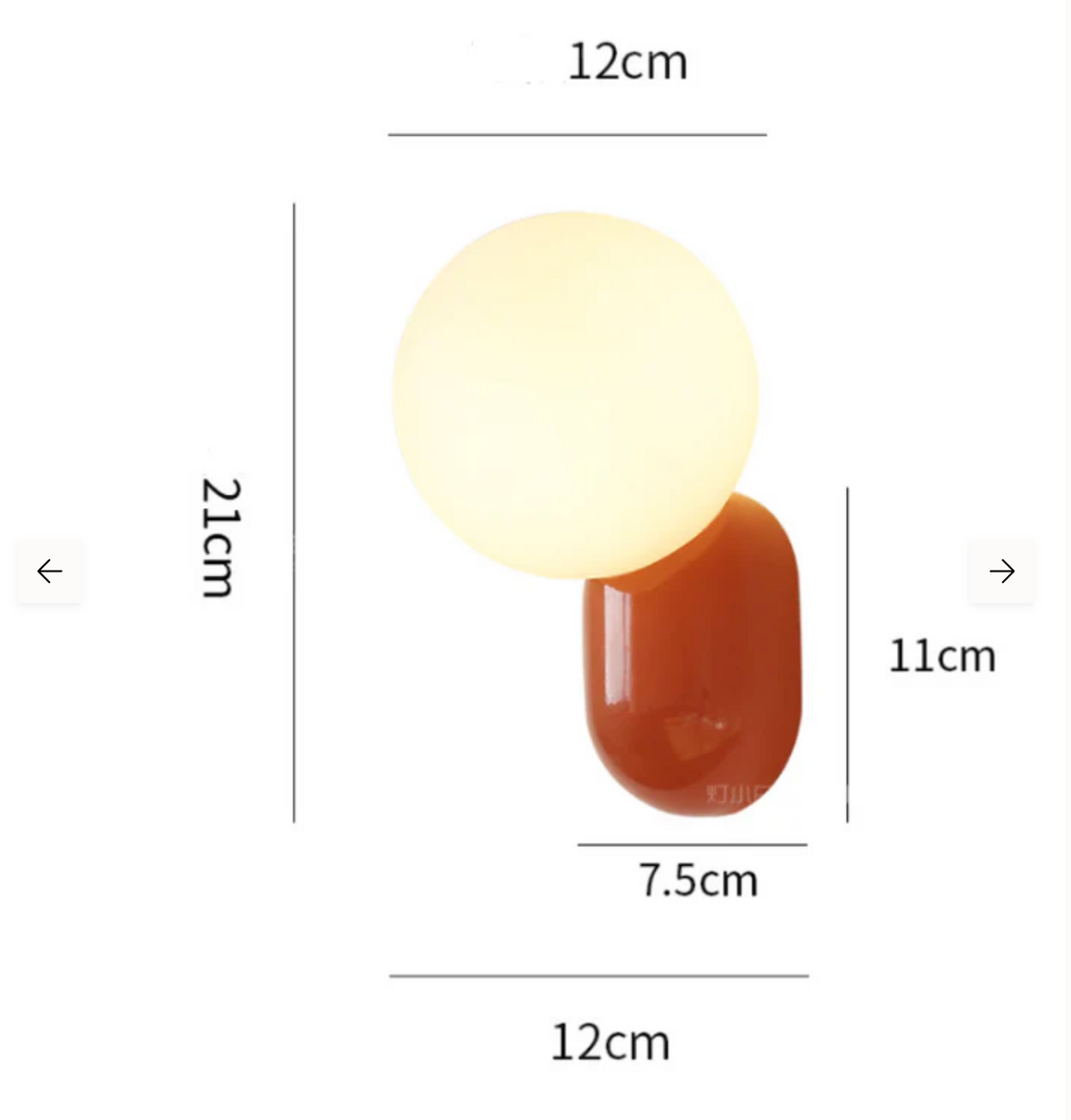 Nowoczesny kinkiet kula LED – designerska lampa ścienna