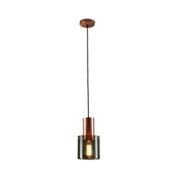 Nowoczesna Lampa Wisząca z Szklanym Kloszem i Metalowym Akcentem – Industrialna Elegancja