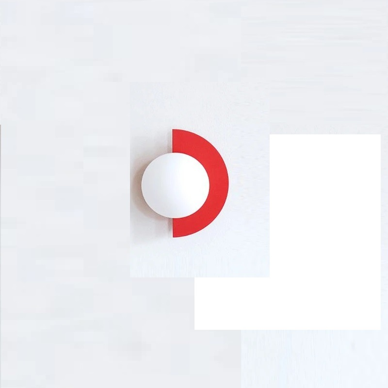Nowoczesna lampa ścienna LED w stylu geometrycznym półkole