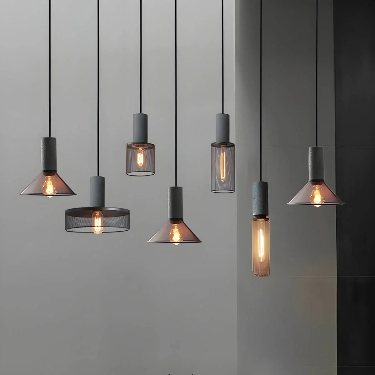 Industrialna lampa wisząca loft LED z metalowym kloszem siatkowym
