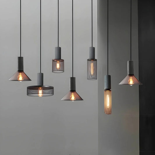 Industrialna lampa wisząca loft LED z metalowym kloszem siatkowym