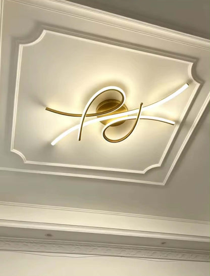 Nowoczesny plafon LED – designerska lampa sufitowa z geometryczną linią światła
