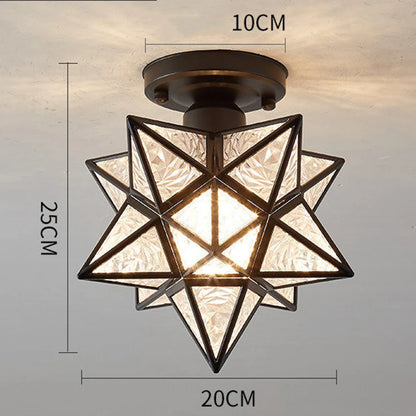 Geometryczna lampa sufitowa w kształcie gwiazdy – nowoczesny plafon dekoracyjny