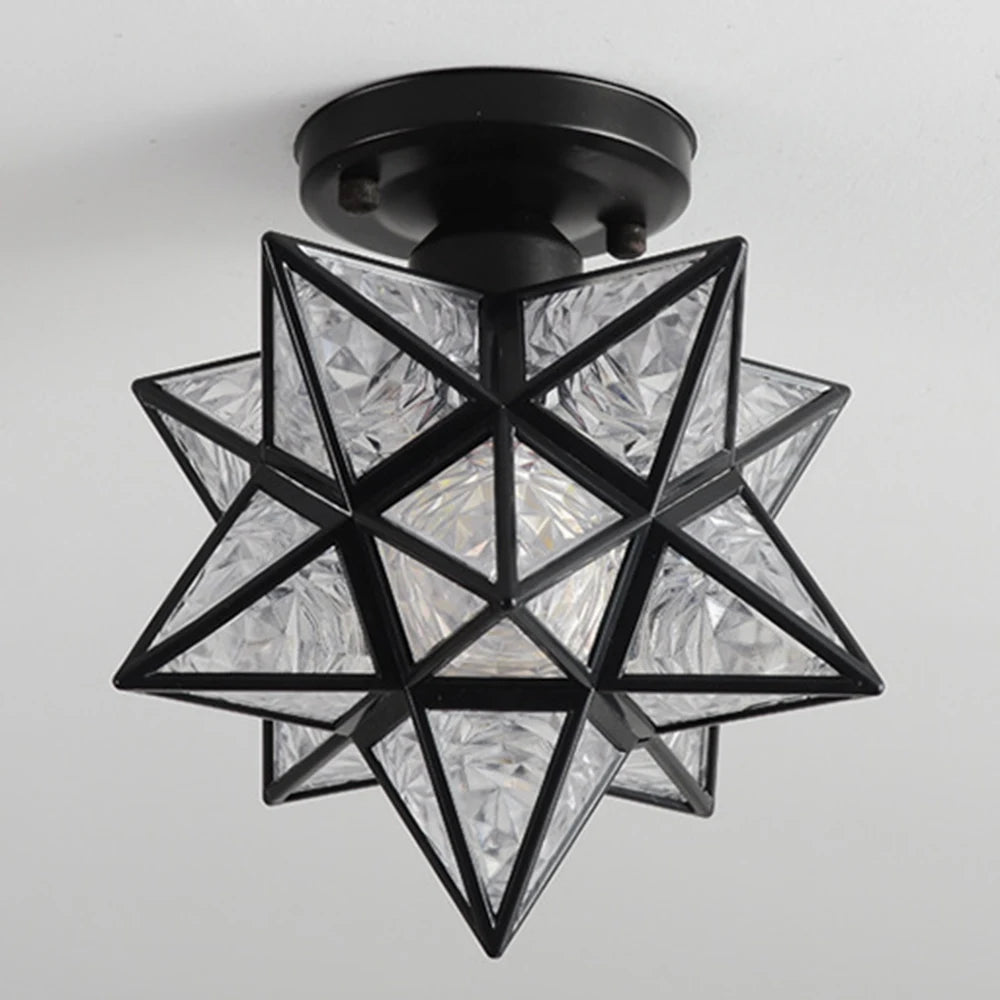 Geometryczna lampa sufitowa w kształcie gwiazdy – nowoczesny plafon dekoracyjny