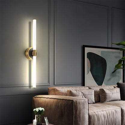 Designerska liniowa lampa ścienna Arisha nad lustro 3