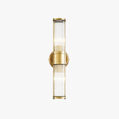 Kristy – Elegancka cylindryczna lampa ścienna w kolorze złotym ze szkła i metalu 1