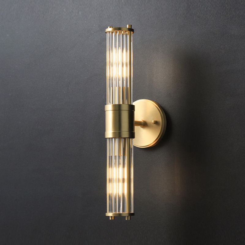 Kristy – Elegancka cylindryczna lampa ścienna w kolorze złotym ze szkła i metalu 2