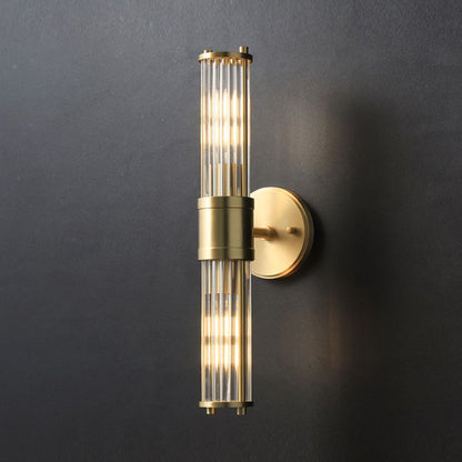 Kristy – Elegancka cylindryczna lampa ścienna w kolorze złotym ze szkła i metalu 2