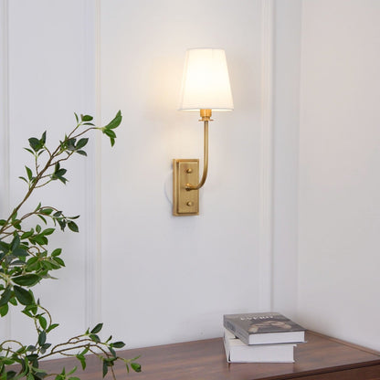 Lampa ścienna Esther z tkaninowym kloszem 10