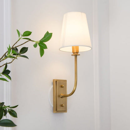 Lampa ścienna Esther z tkaninowym kloszem 15
