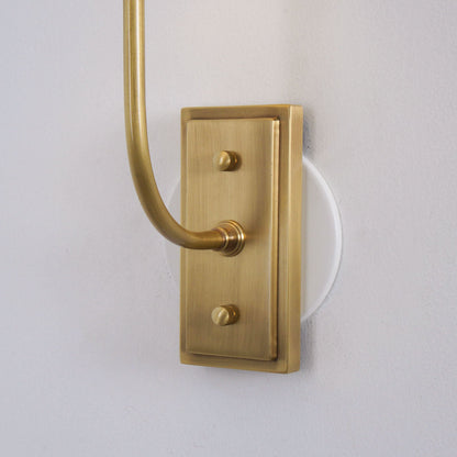 Lampa ścienna Esther z tkaninowym kloszem 30