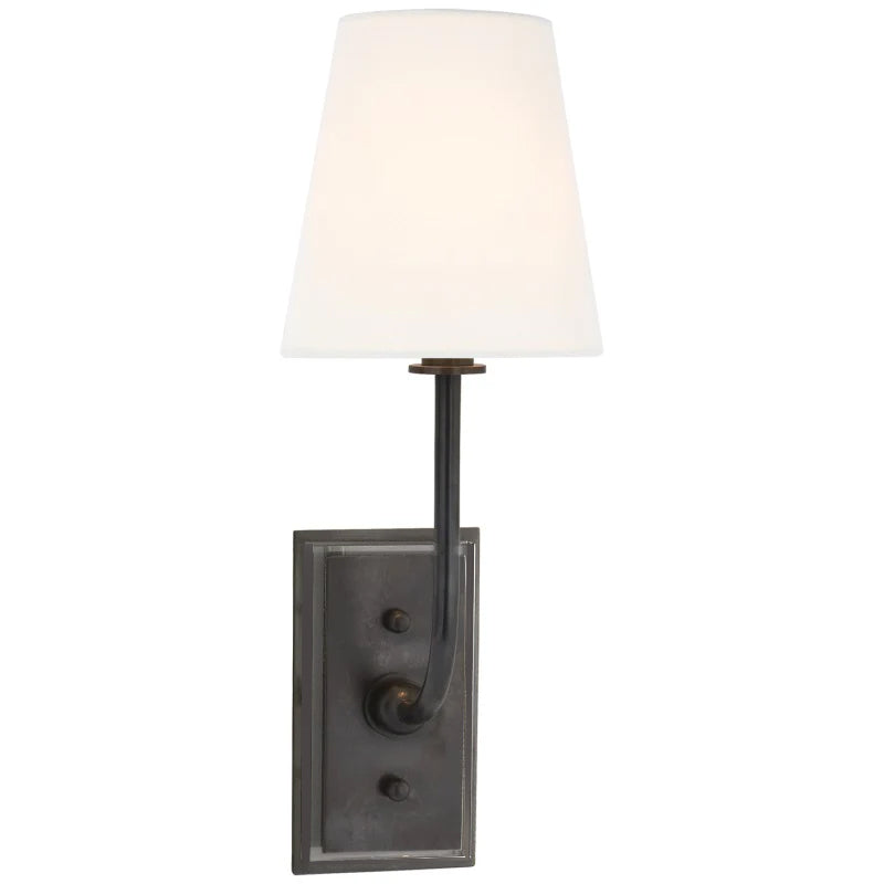 Lampa ścienna Esther z tkaninowym kloszem 32