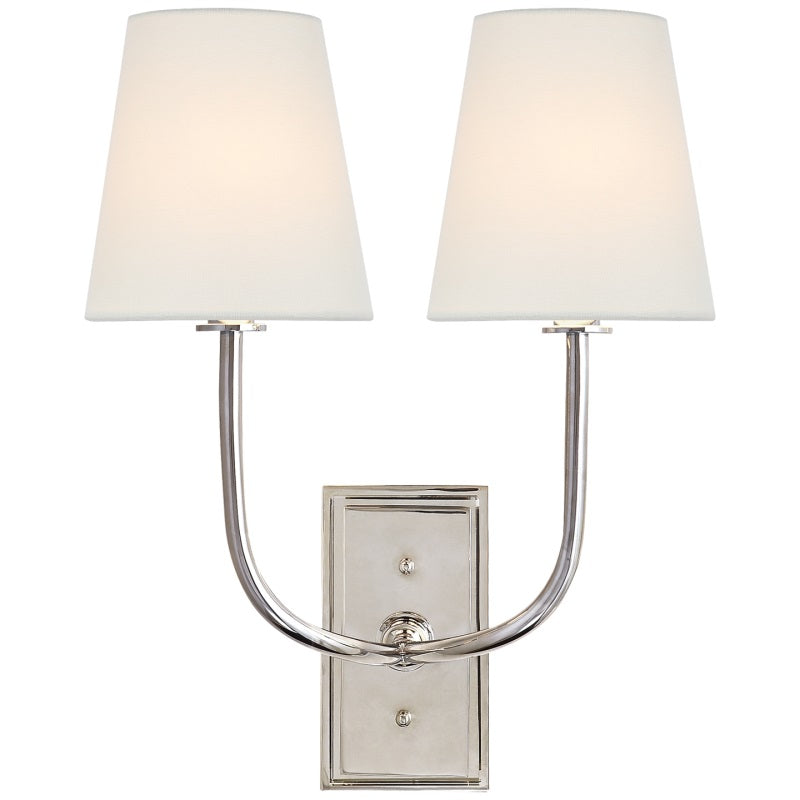 Lampa ścienna Esther z tkaninowym kloszem 36