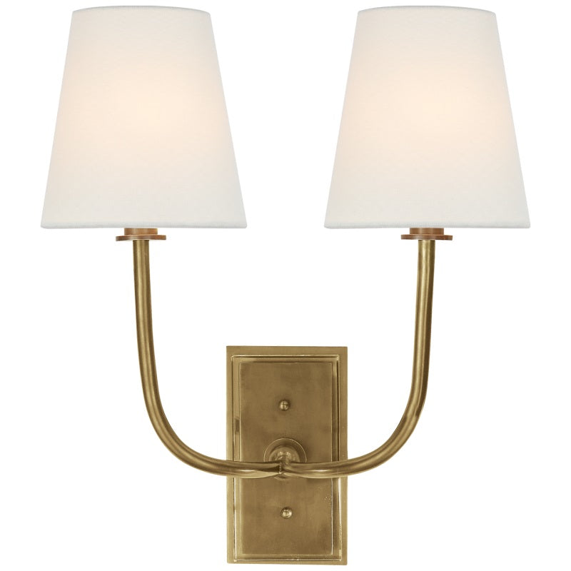 Lampa ścienna Esther z tkaninowym kloszem 38