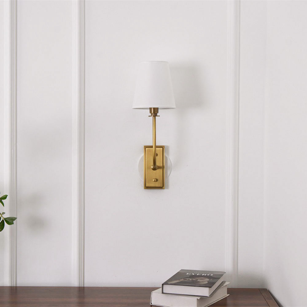 Lampa ścienna Esther z tkaninowym kloszem 7