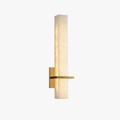 Lampa ścienna Ritta biały alabaster mosiądz nowoczesna prostopadłościenna 1