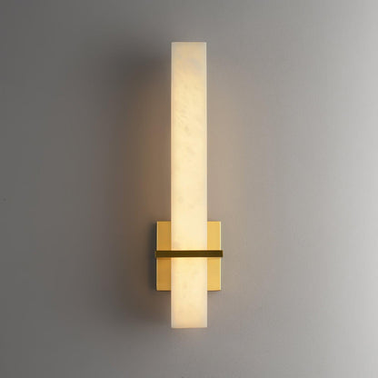 Lampa ścienna Ritta biały alabaster mosiądz nowoczesna prostopadłościenna 3