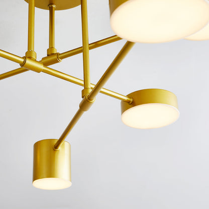 Lampa sufitowa Arisha o nowoczesnym okrągłym designie, czarna/biała/złota, do salonu, metalowa 7