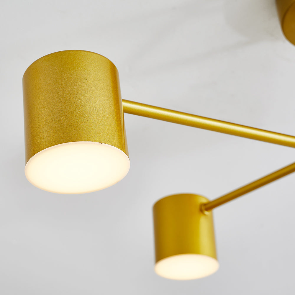 Lampa sufitowa Arisha o nowoczesnym okrągłym designie, czarna/biała/złota, do salonu, metalowa 8