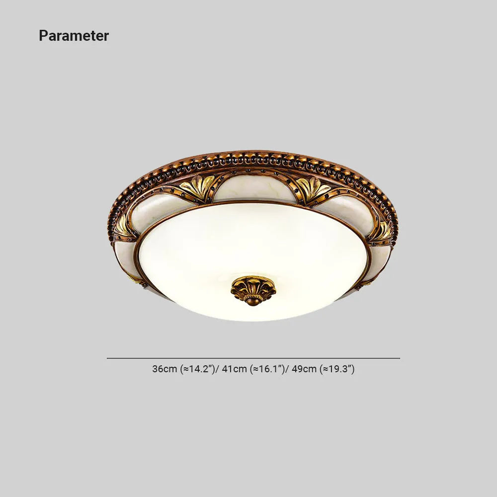 Lampa sufitowa Epoch Floral w stylu retro, kolor antyczny mosiądz 3