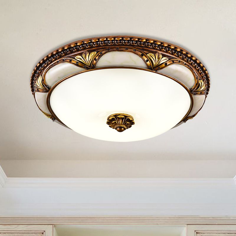Lampa sufitowa Epoch Floral w stylu retro, kolor antyczny mosiądz 4