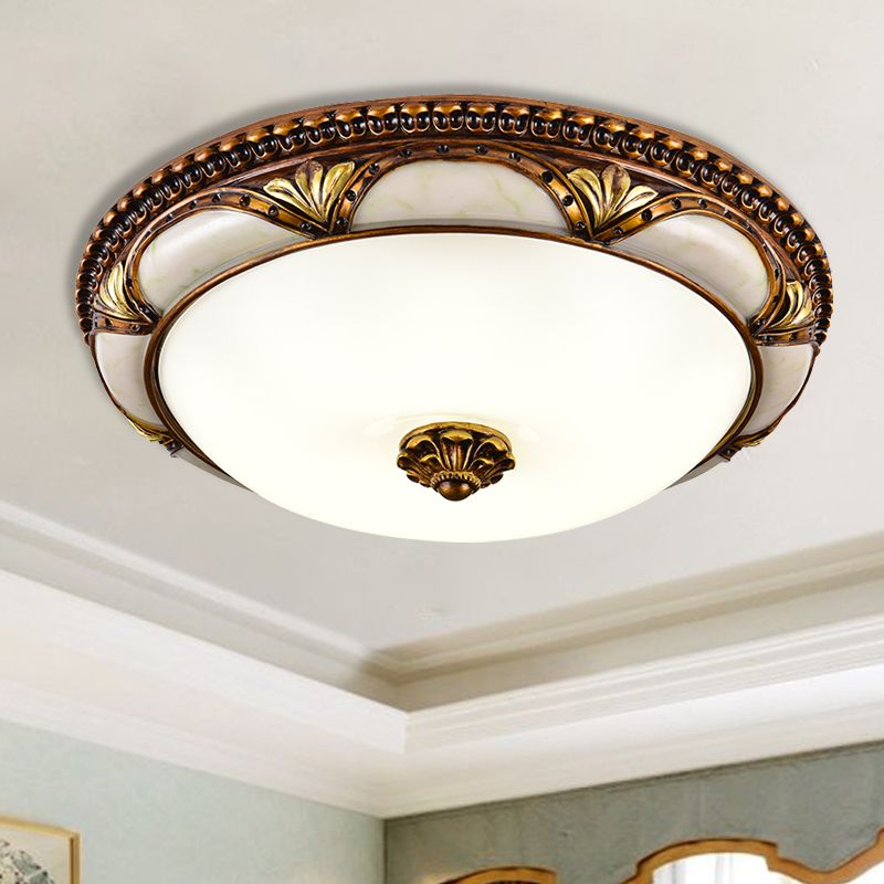 Lampa sufitowa Epoch Floral w stylu retro, kolor antyczny mosiądz 5