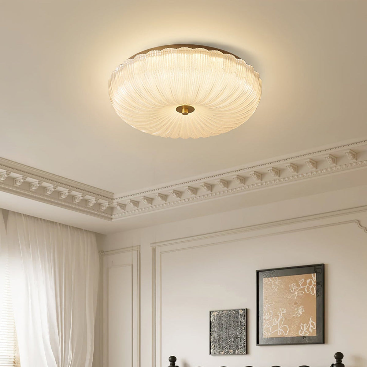 Lampa sufitowa Halo ze szkła ryflowanego 17