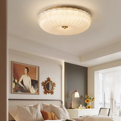Lampa sufitowa Halo ze szkła ryflowanego 3