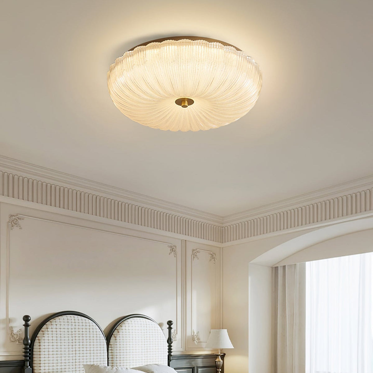 Lampa sufitowa Halo ze szkła ryflowanego 4