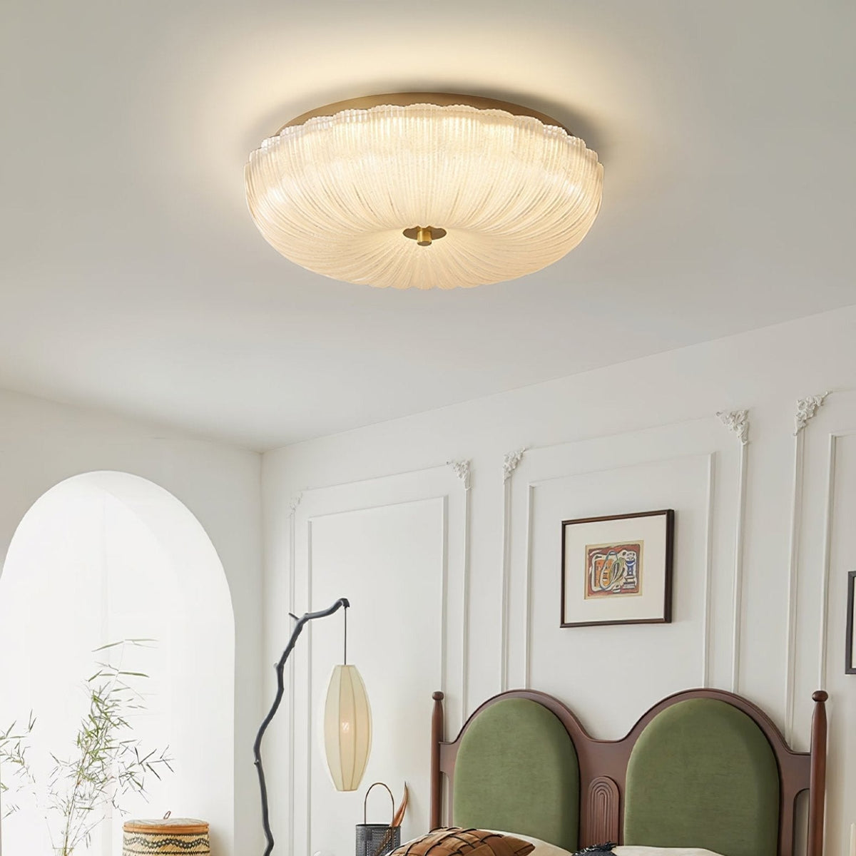 Lampa sufitowa Halo ze szkła ryflowanego 5