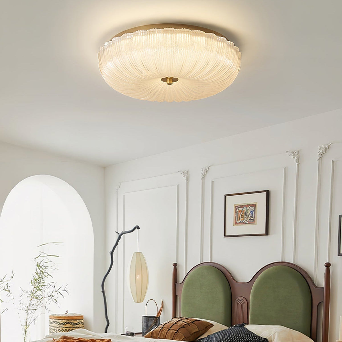 Lampa sufitowa Halo ze szkła ryflowanego 7