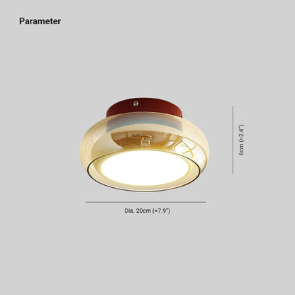 Lampa sufitowa June Retro Glass Flush Mount 3