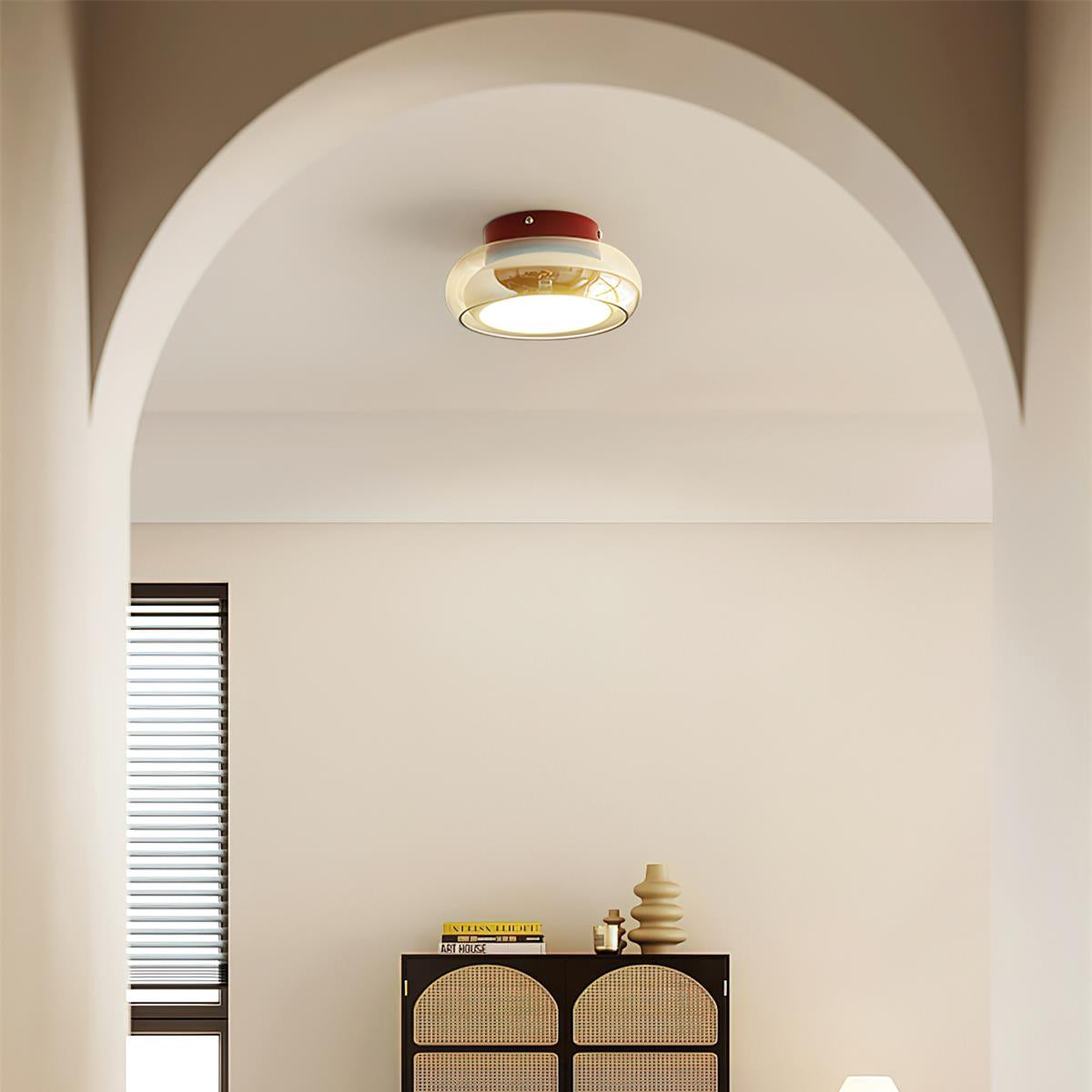 Lampa sufitowa June Retro Glass Flush Mount 4