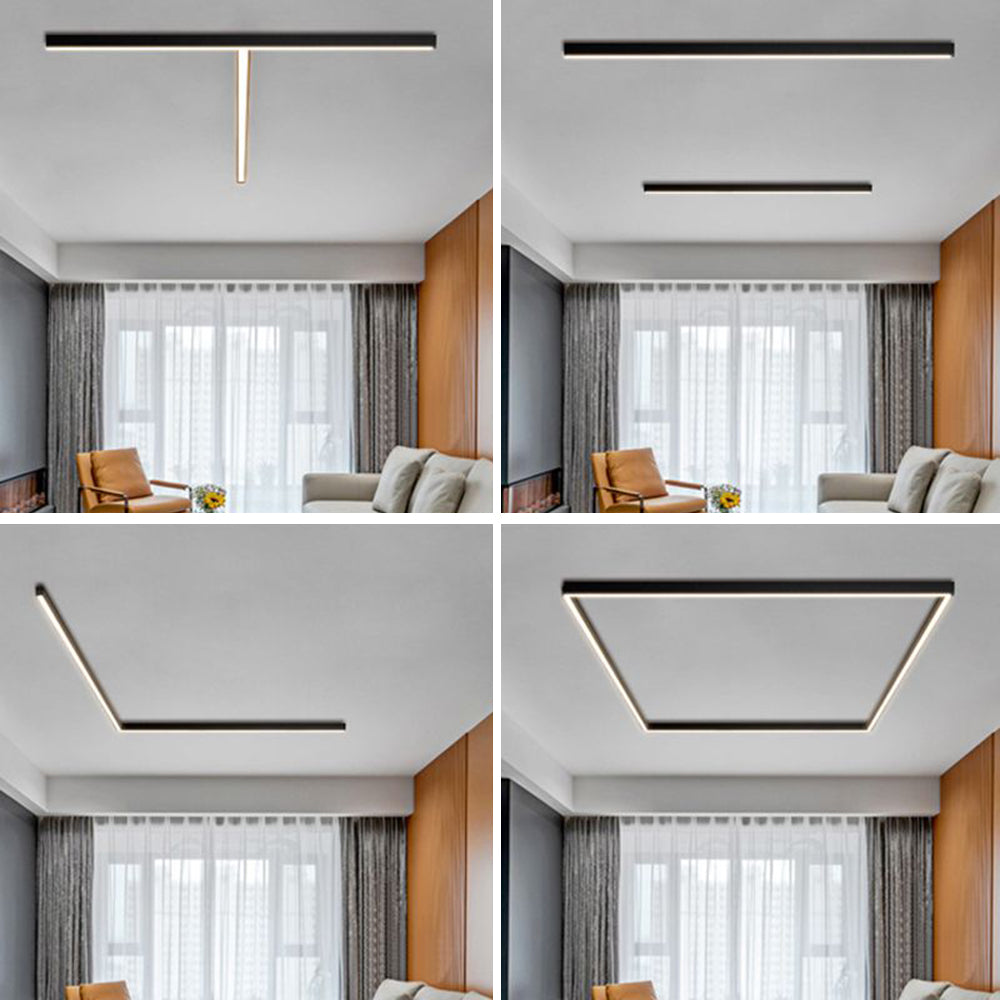 Lampa sufitowa/ścienna Solin Linear czarna 2