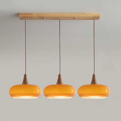 Lampa wisząca Charlotte drewniana 1/2/3 punkty świetlne 24