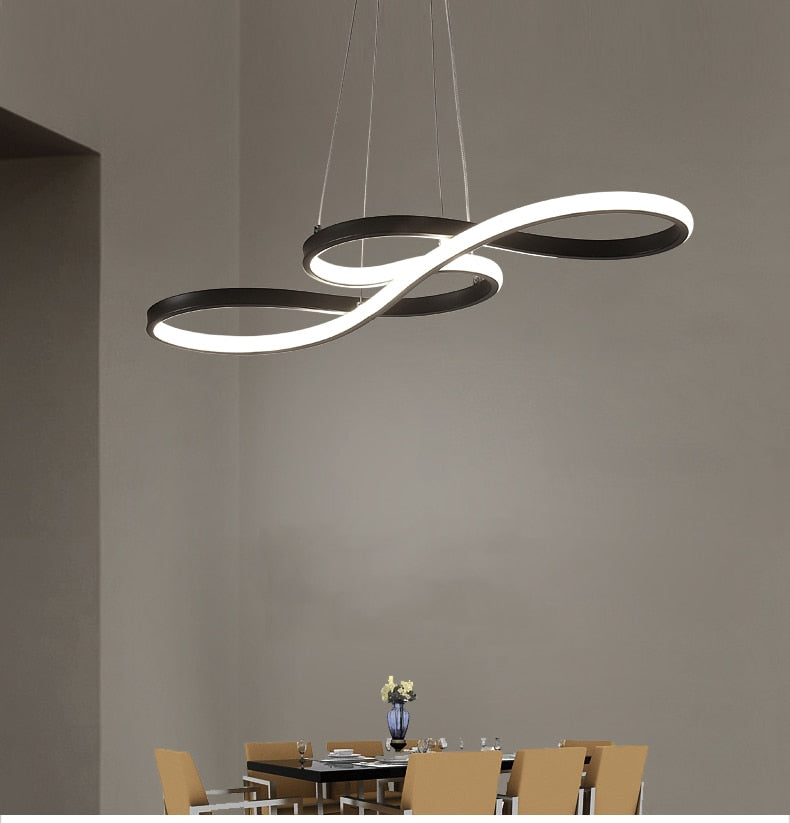 Lampa wisząca Durell w stylu nordyckim – czarna/biała/złota 3