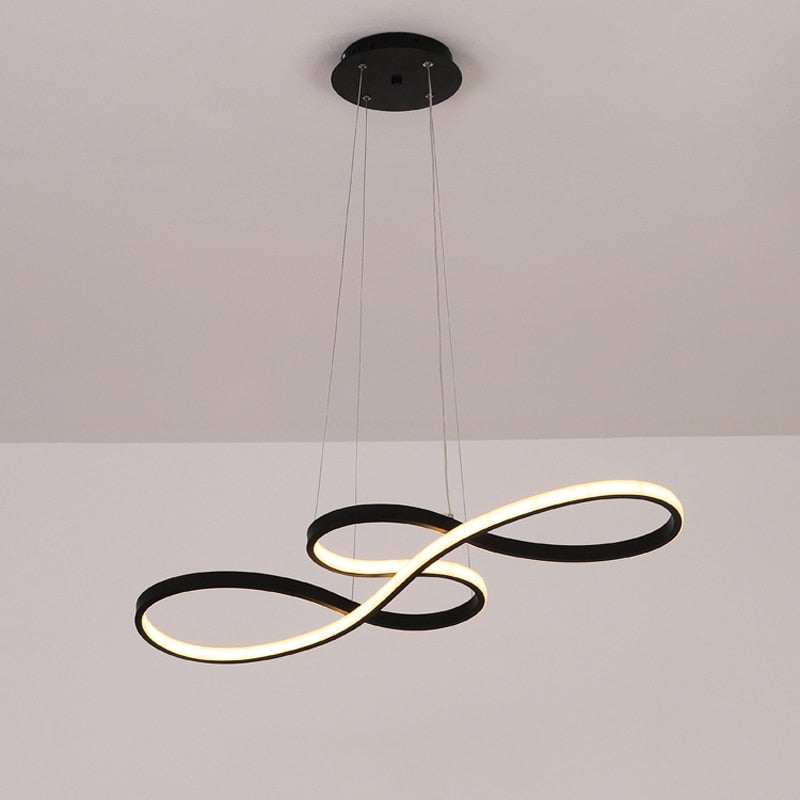 Lampa wisząca Durell w stylu nordyckim – czarna/biała/złota 5