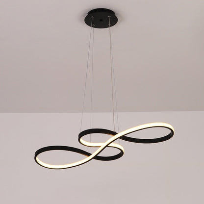Lampa wisząca Durell w stylu nordyckim – czarna/biała/złota 5