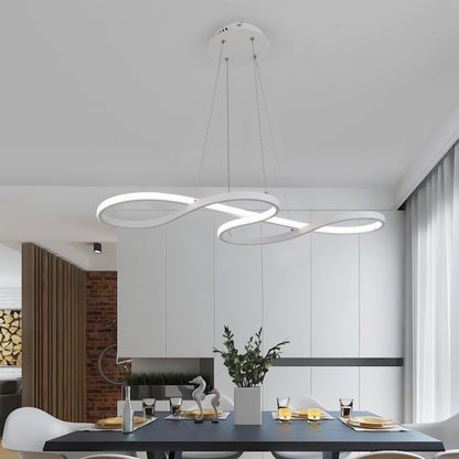 Lampa wisząca Durell w stylu nordyckim – czarna/biała/złota 7