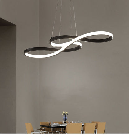 Lampa wisząca Durell w stylu nordyckim – czarna/biała/złota 8