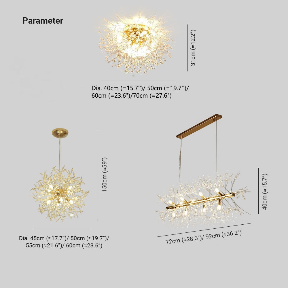 Lampa wisząca Kalia Vintage Dandelion firework 4