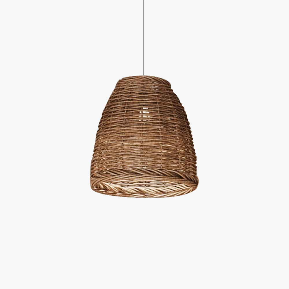 Lampa wisząca Muto Vintage rustykalna LED rattanowa do sypialni 1