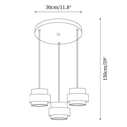 Lampa wisząca Perra z trawertynu 10