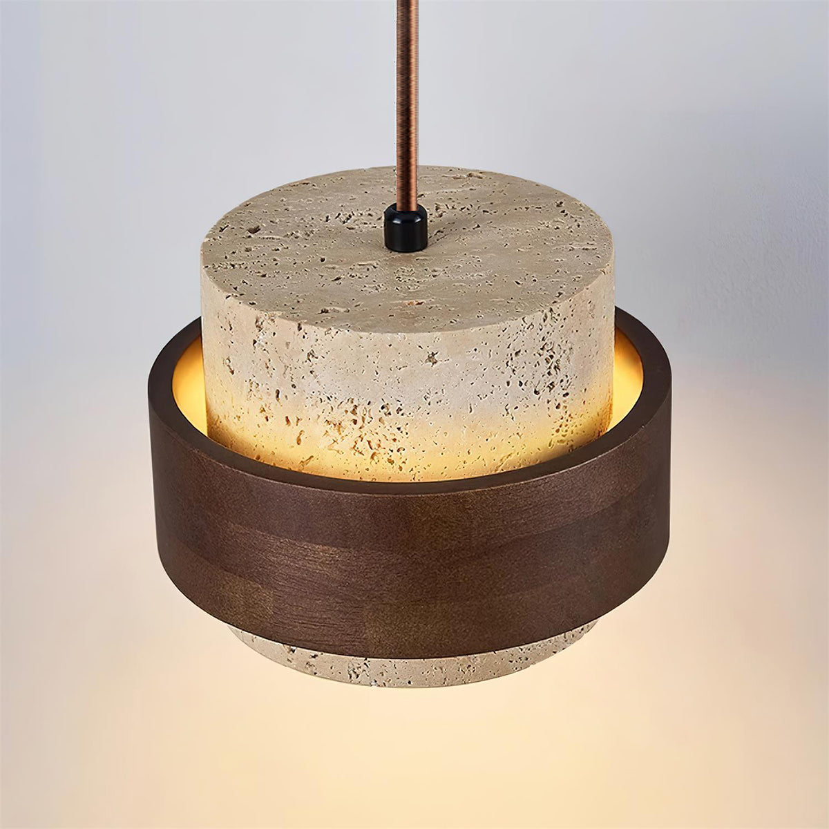 Lampa wisząca Perra z trawertynu 12