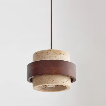 Lampa wisząca Perra z trawertynu 14