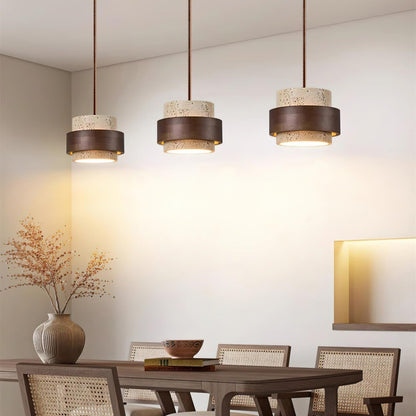 Lampa wisząca Perra z trawertynu 16