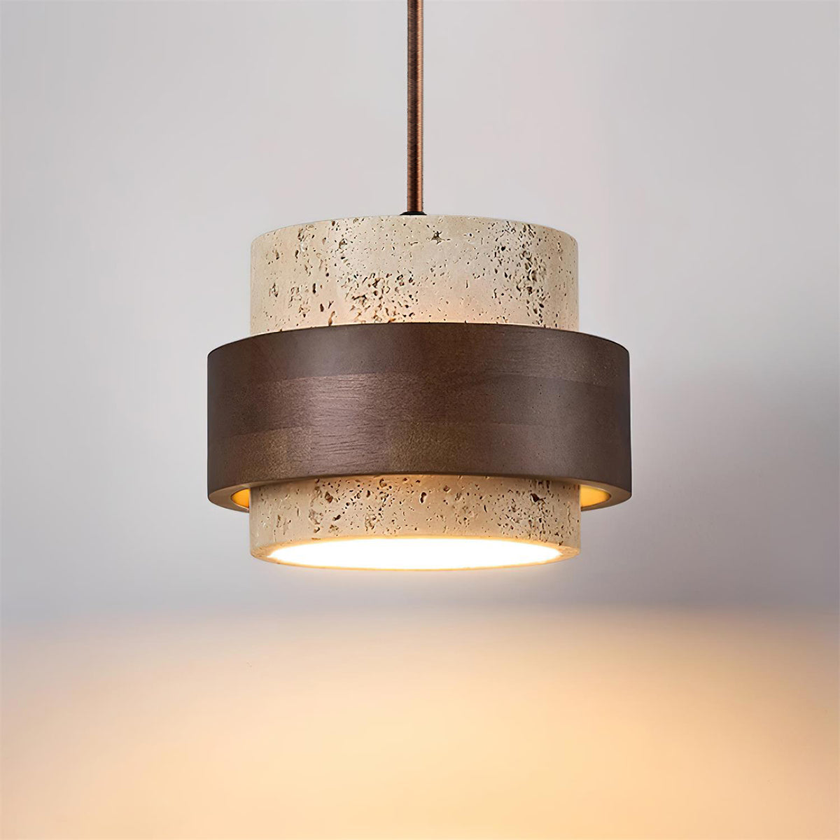 Lampa wisząca Perra z trawertynu 18