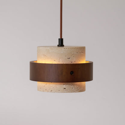 Lampa wisząca Perra z trawertynu 30