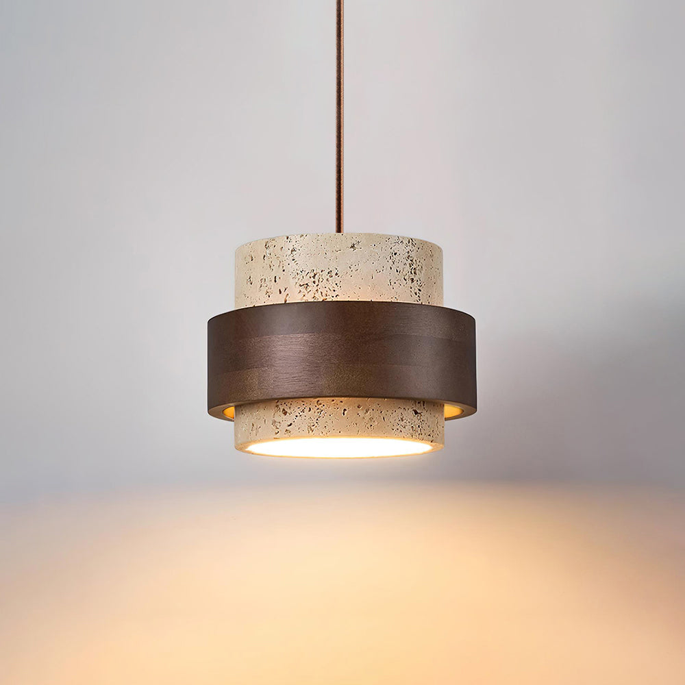 Lampa wisząca Perra z trawertynu 32